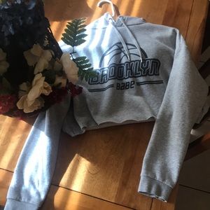 H&M brooklyn babe crop hoodie
